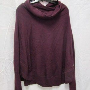 Smartwool Burgundy Knit Poncho Cape Sweater S/M